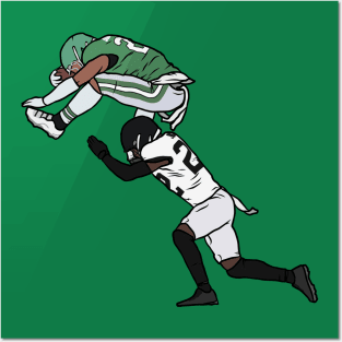Saquon Barkley Backwards Hurdle Posters and Art
